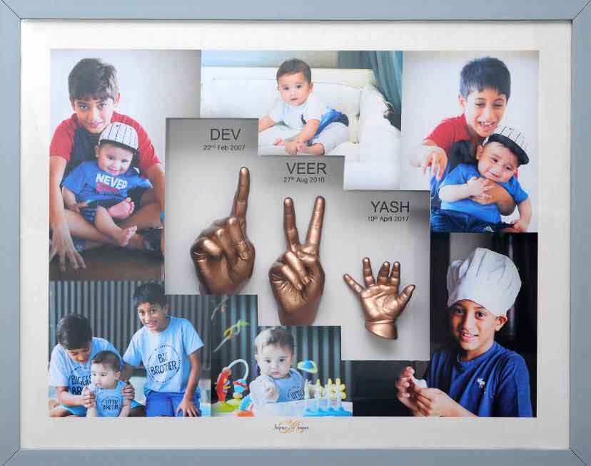Dev Veer and Yash Baby Hand and baby Footprints